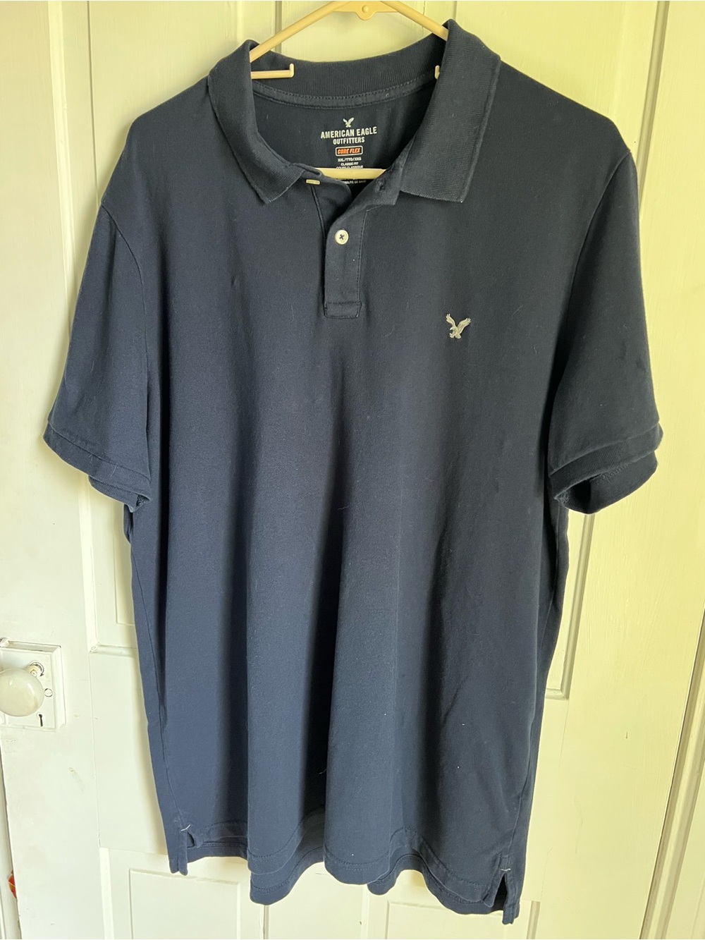 American Eagle Outfitters Men’s Dark Navy Polo with Embroidered Logo size XXL